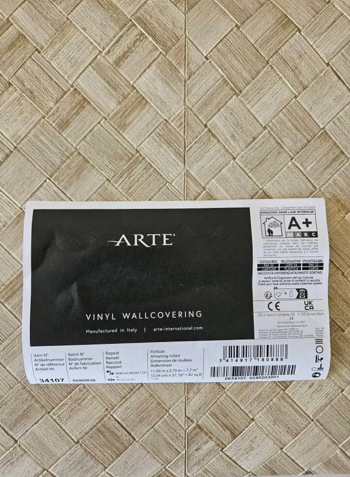 Materiaal — Arte Vinyl Wallcovering
